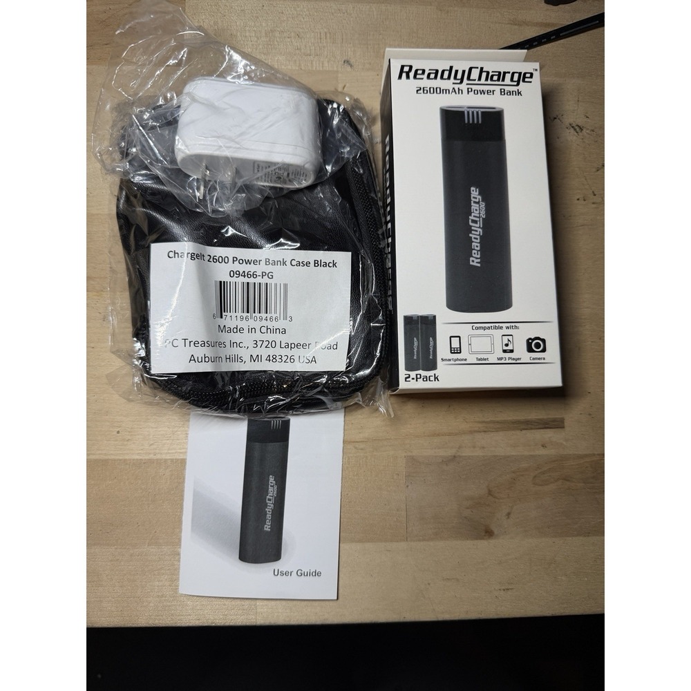 ReadyCharge 2600mAh Power Bank 2-Pack Portable Charger – New in Box